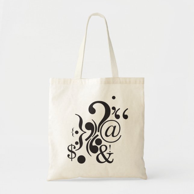 Punctuation Art Budget Tote (Front)
