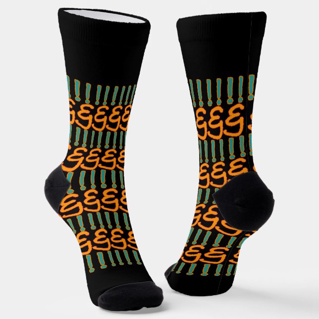 Punctuation E  Socks (Angled)