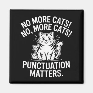 Punctuation Funny Cat Lover Grammar English Magnet