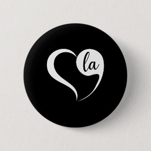 Punctuation Heart Comma La Harris Madam President 6 Cm Round Badge