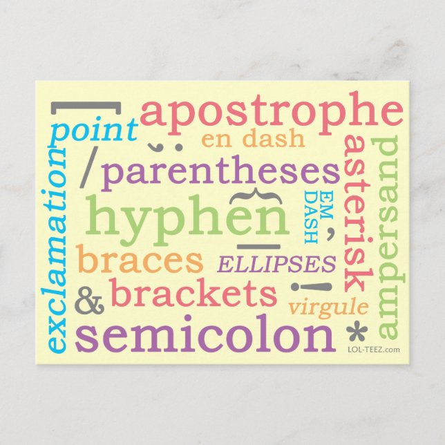 Punctuation II Postcard (Front)