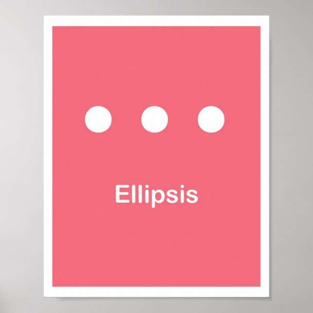 Punctuation Marks- Ellipse Poster (Front)