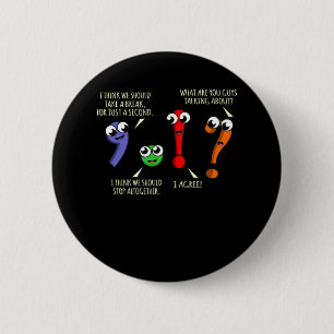 Punctuation Marks English Language Teacher Student 6 Cm Round Badge