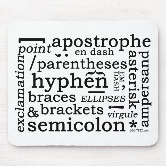 Punctuation Mouse Pad (Front)