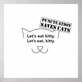 Punctuation Saves Cats Poster