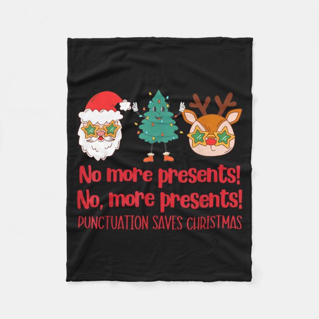 Punctuation Saves Christmas Reading Teacher Ela Gr Fleece Blanket (Front)