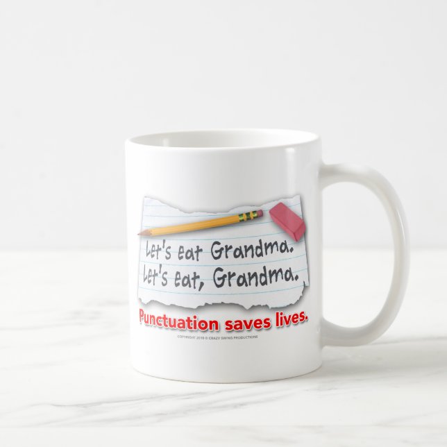 Punctuation Saves Lives Coffee Mug (Right)