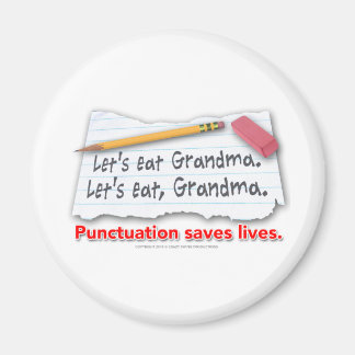 Punctuation Saves Lives Magnet