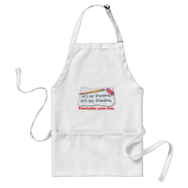 Punctuation Saves Lives Standard Apron (Front)