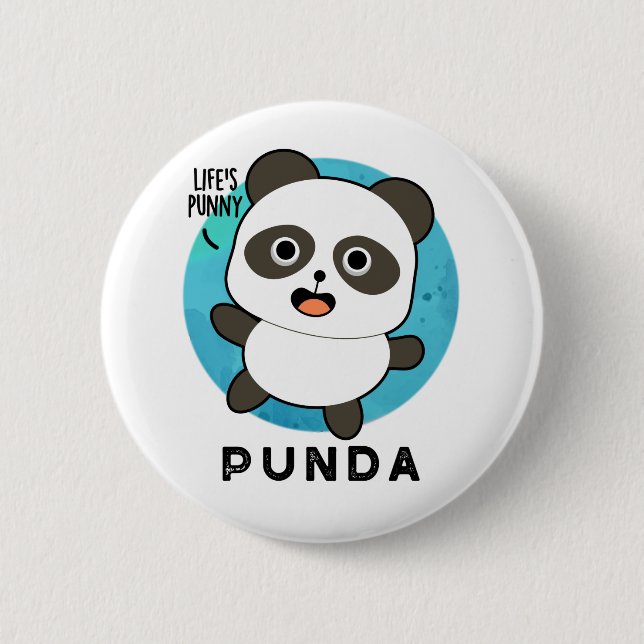 Punda Funny Animal Panda Pun  6 Cm Round Badge (Front)