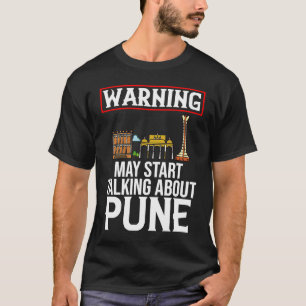 Pune India City Skyline Map Travel T-Shirt