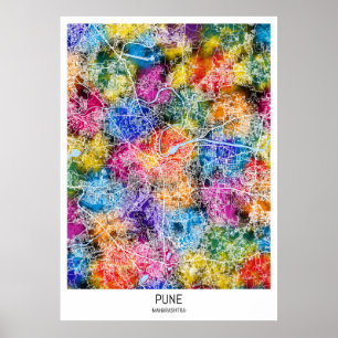 Pune Maharashtra City Map Poster