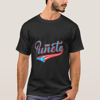 Puneta Bandera Puerto Rico Flag Hand Lettering T-Shirt