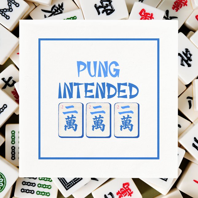 Pung Intended Blue Mahjong Watercolor Crak Tiles Napkin (Creator Uploaded)