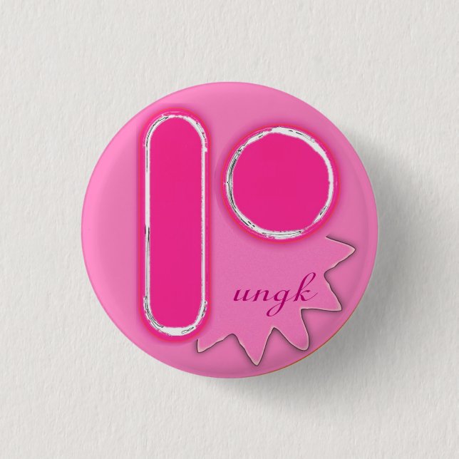 pungk-icon-pin-face 3 cm round badge (Front)