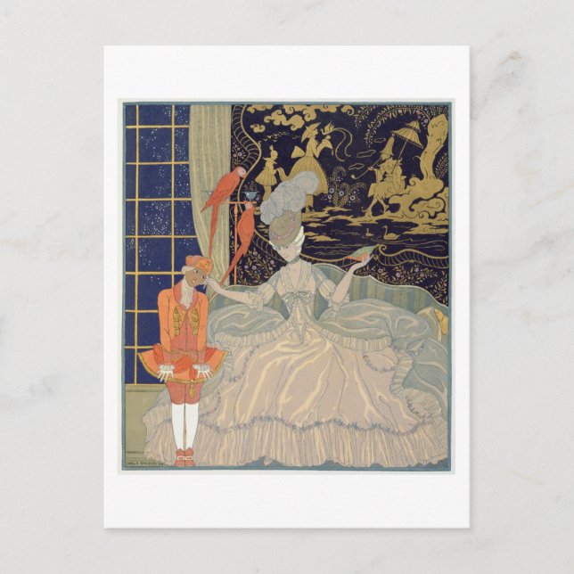 Punishing the Page (colour litho) Postcard (Front)