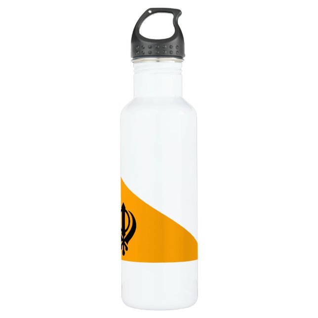 Punjab Sikh Holy Flag Sikhism Nishan Sahib 710 Ml Water Bottle (Front)