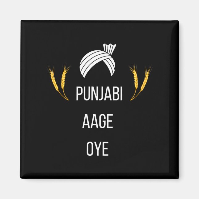 Punjabi Aa Gaye Oye Diljit Dosanjh Lohri Gift Holi Magnet (Front)