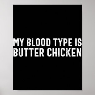 Punjabi Butter Chicken Funny Desi Food Indian _1 Poster