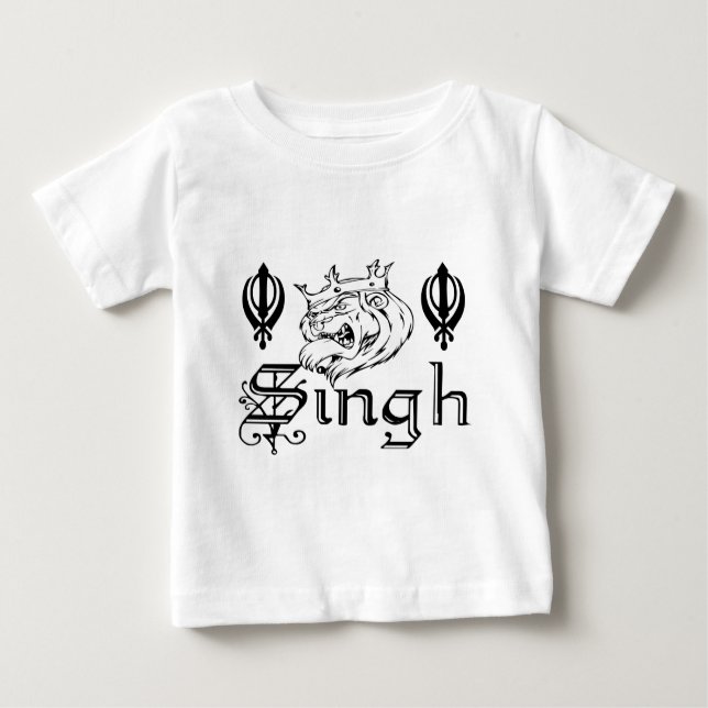 Punjabi Khanda Sikh Khalsa Merchandise Baby T-Shirt (Front)