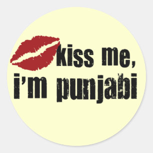 Punjabi Kiss Classic Round Sticker