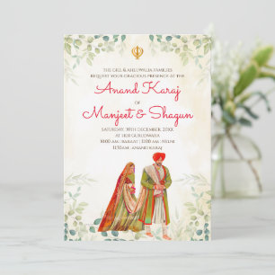 Punjabi wedding cards & Anand Karaj invitations