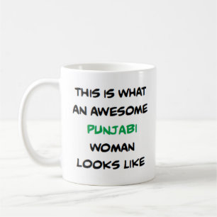 punjabi woman, awesome coffee mug