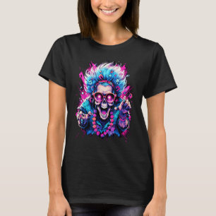 Punk Attitude Bold Style Skull Sunglasses Graphic T-Shirt