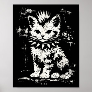 Punk Cat Nge Rebel Cat Alternative Style Poster