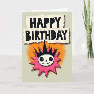 Punk Character Birthday Card
