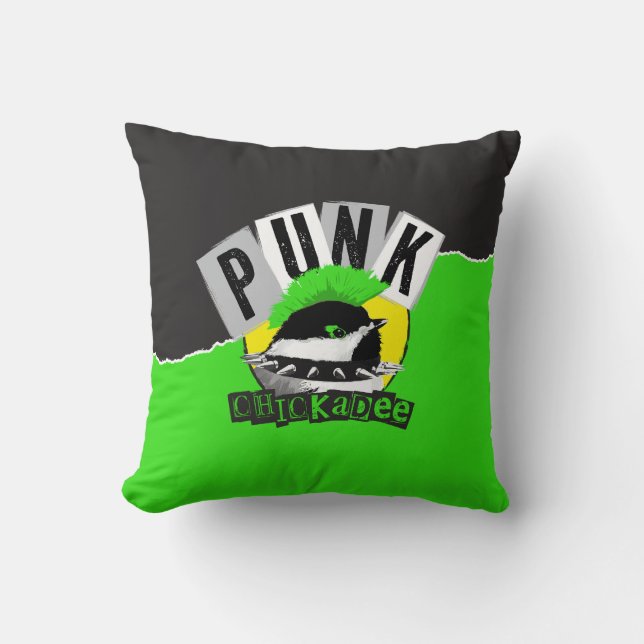 Punk Chickadee Cushion (Front)