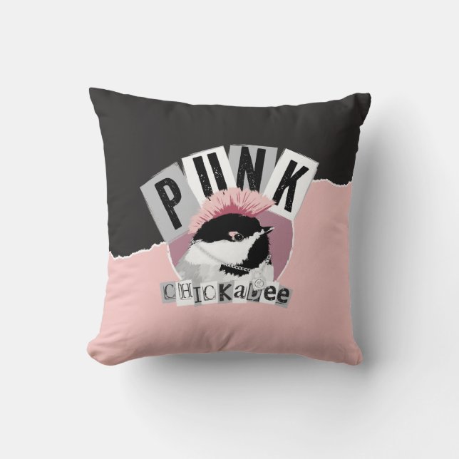 Punk Chickadee Cushion (Front)