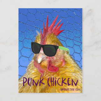 Punk Chicken Postcard