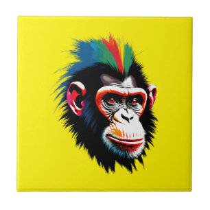 Punk Chimp Ceramic Tile