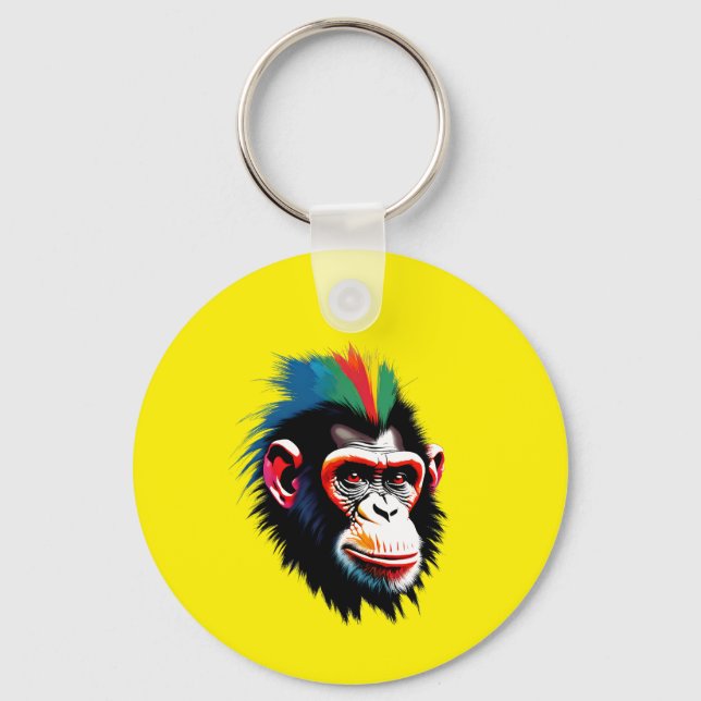 Punk Chimp Key Ring (Front)