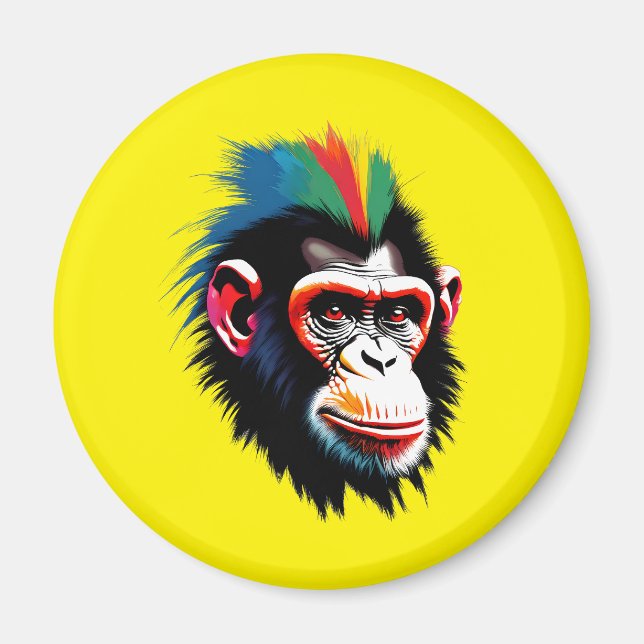 Punk Chimp Magnet (Front)