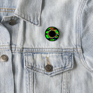 Punk Christmas wreath 3 Cm Round Badge
