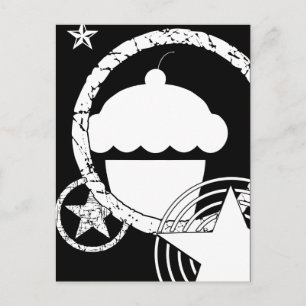 punk cupcake postcard