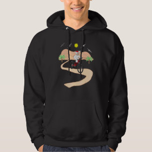 Punk Donkey Riding Bicycle Desert Hoodie