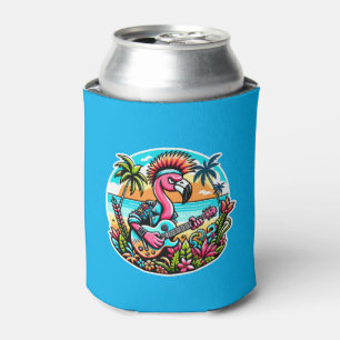 Punk Flamingo Rockstar - Tropical Paradise Guitar Can Cooler