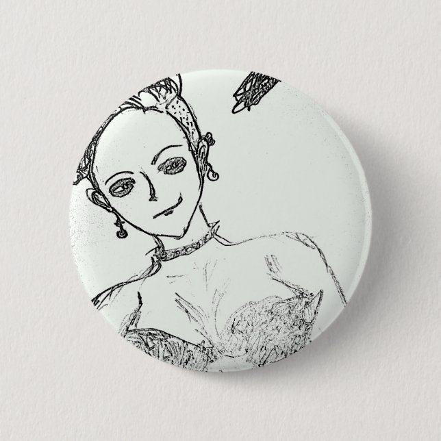 punk girl is sophie??? 6 cm round badge (Front)