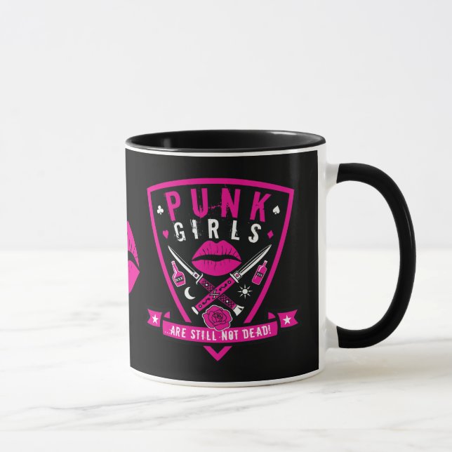 Punk Girls are still not dead! mug - black (Right)