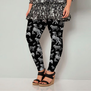 Punk Gothic Animal X-Ray Skeleton Anatomy Oddities Leggings