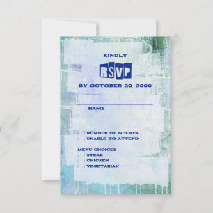 Punk Graffiti Rock and Roll Wedding RSVP Card