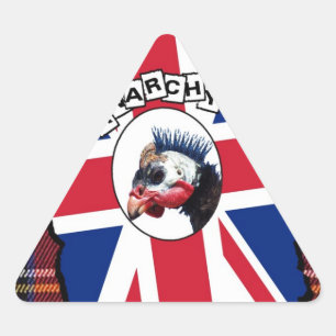Punk guineafowl triangle sticker