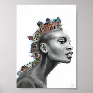 Punk House Hair Girl Poster