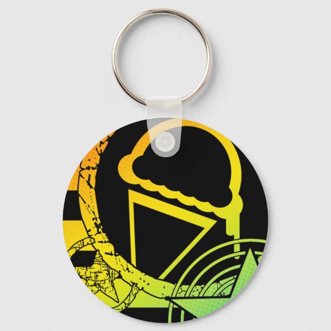punk ice cream dripz key ring (Front)