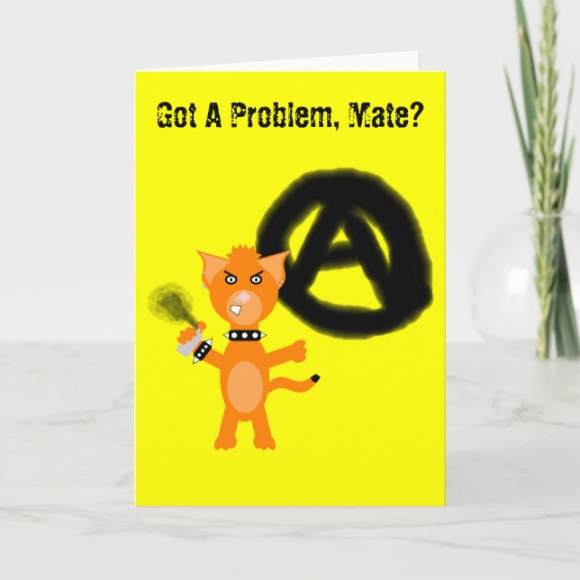 Punk Kat Holiday Card (Front)