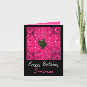 punk kitty princess card