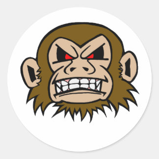 Punk Monkey Classic Round Sticker